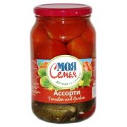 Assorti, Tomatoes And Cucumbers "My Family" 860g (SOB)