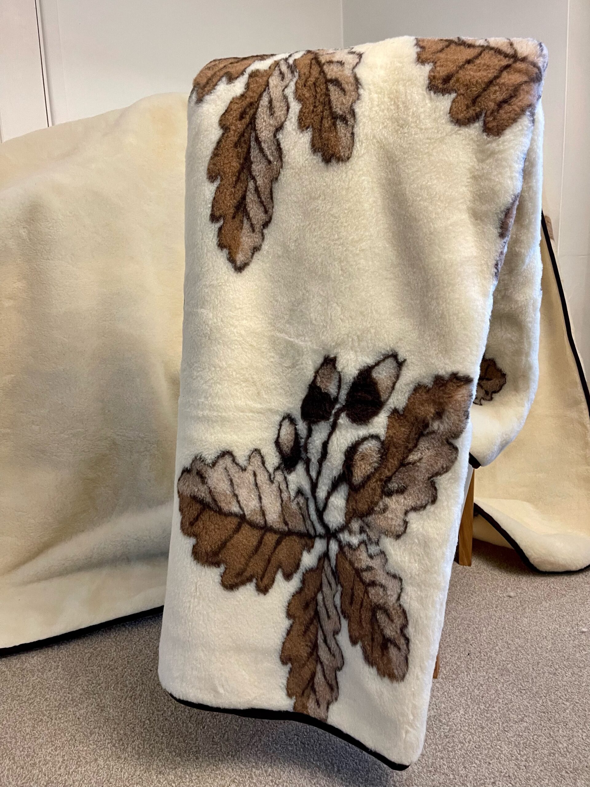 Blanket Merino Wool single 160cmx 200cm oak Baltic Food Oxford